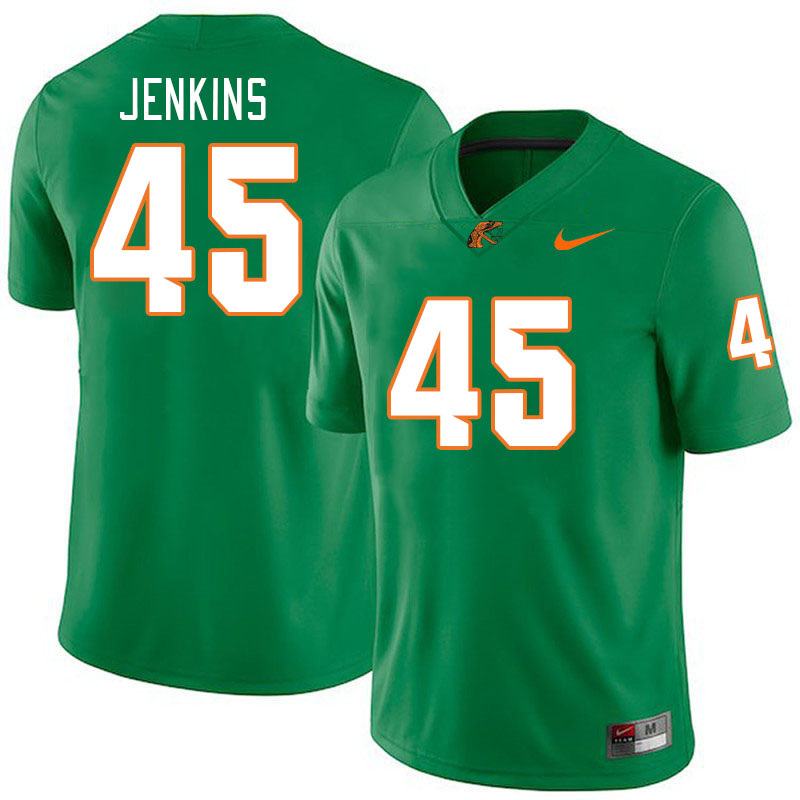 Men-Youth #45 Nay'Ron Jenkins Florida A&M Rattlers 2023 College Football Jerseys Stitched-Green